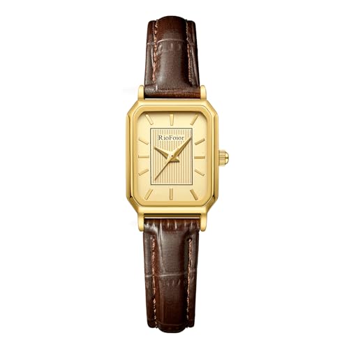Gold Watches for Women-Rectangular Case Minimalist - Product Imagery