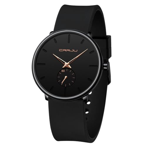 CRRJU Men’s Women Watch Casual Stylish Waterproof Quartz Unisex - Product Imagery