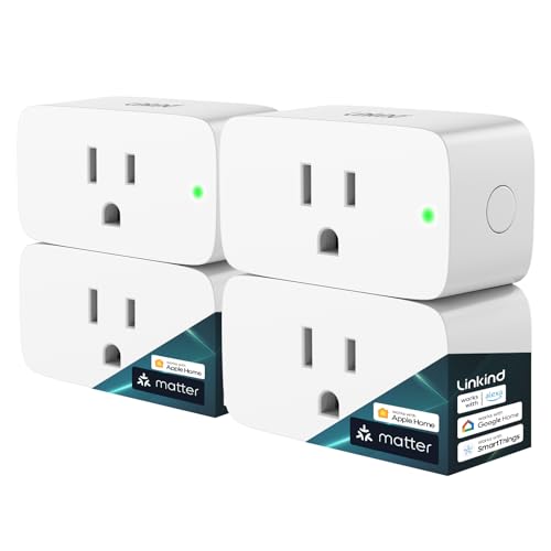 Linkind Matter Smart Plug, Work with Apple Home, Alexa, Siri, Google Home - Linkind Official Product View 1