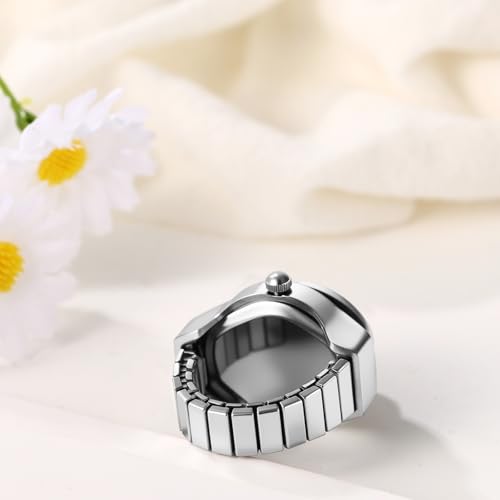 Avaner Men Women Finger Watches: Elastic Band Quartz Easy Reader - Product Imagery
