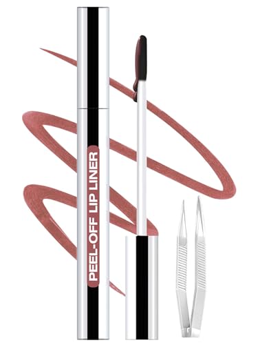 Lip Liner Stain Peel Off with Tweezer, Long Lasting Matte Lip...