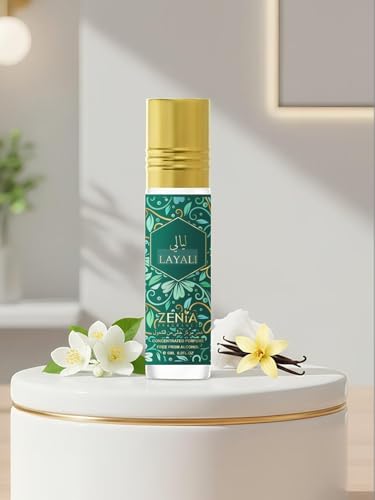 Zenia Layali Perfume Oil Roll-On – 6ml / 0.2oz | Long Lasting - Product Imagery