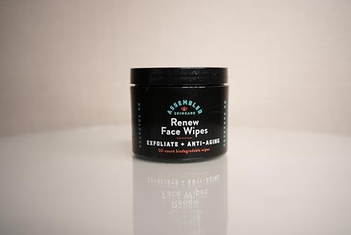 Renew Face Wipes, 50-Count (Pack of 1). Exfoliating, anti-aging, - Product Imagery