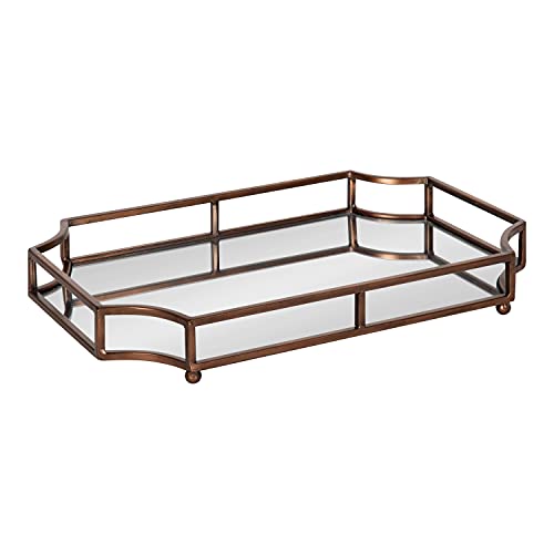 Kate and Laurel Ciel Modern Scalloped Tray; 19 x 13 x 3. Bronze; - Product Imagery