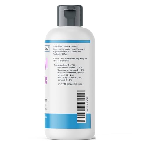 Isoamyl Laurate Cosmetic Grade Emollient DIY Emulsion Make your - Product Imagery