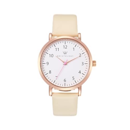 Maxi Numbers Womens Watch - Interchangeable Genuine Leather Band - Product Imagery