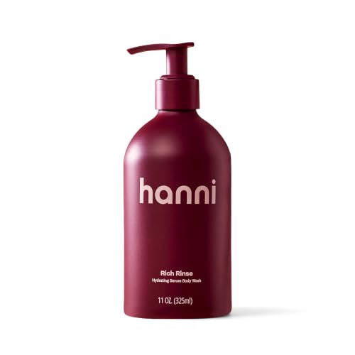 HANNI Rich Rinse Hydrating Serum Body Wash, Glycerin + Aloe, 325 mL/11 oz – Sparkling Palmarosa