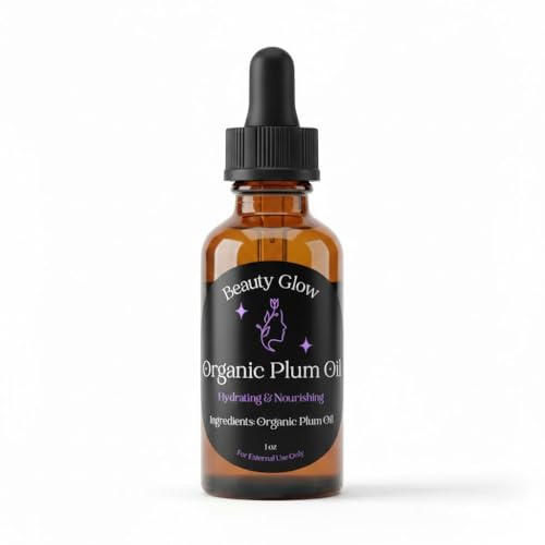 Organic Plum Oil Cold Pressed for Face Anti-Aging Facial - Product Imagery