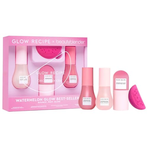 Glow Recipe x Beautyblender: Watermelon Skin & Makeup Prep Set, - Product Imagery