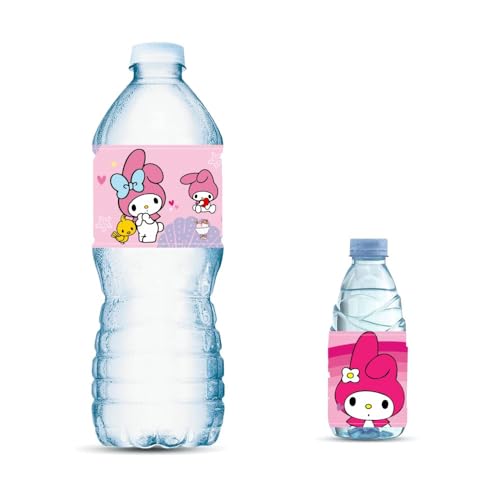 ARHAVI 24PCS Melody Water Bottle Labels, Melody Birthday Party - Product Imagery