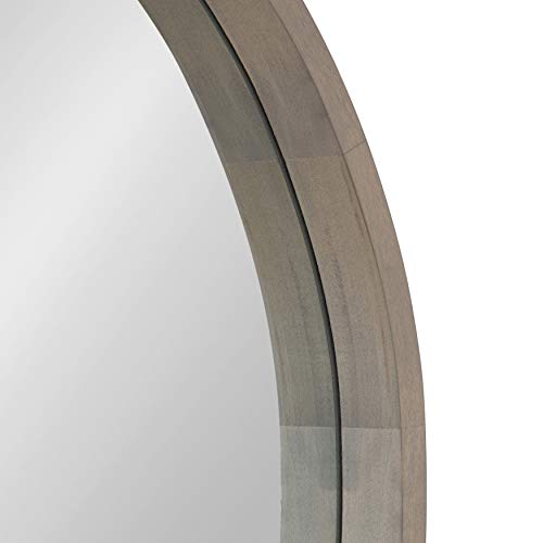 Kate and Laurel Hutton Round Decorative Wood Frame Wall Mirror, - Product Imagery