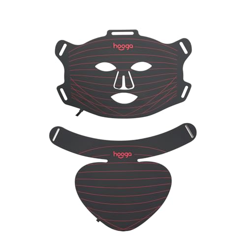 Hooga Red Light Therapy Mask – LED Face & Neck Light Therapy - Product Imagery