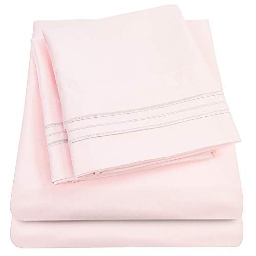 1500 Supreme Collection Queen Sheet Sets Pale Pink - Luxury - Product Imagery