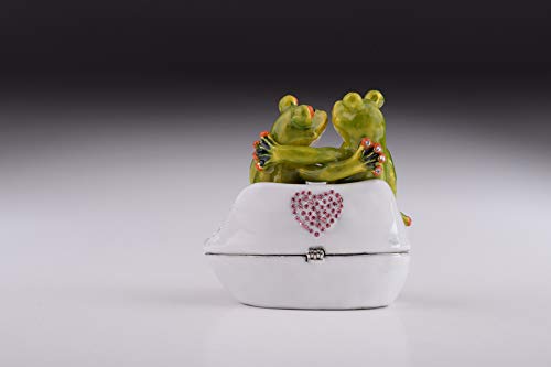 Keren Kopal Frogs in Love Figurine Valentine Trinket Box - Product Imagery