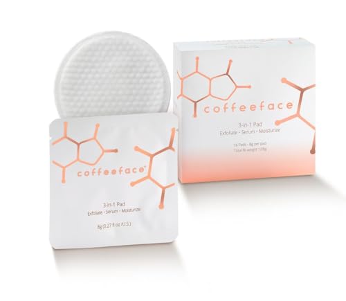Coffeeface Anti-Aging Moisture Pads with Exfoliation and - Product Imagery