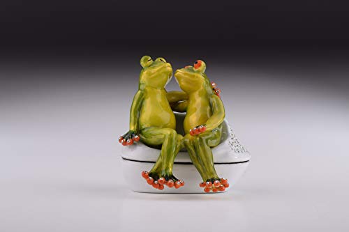 Keren Kopal Frogs in Love Figurine Valentine Trinket Box - Product Imagery