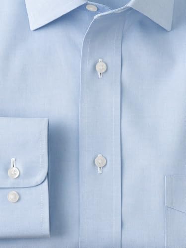 Paul Fredrick Men's Non-Iron Pinpoint Spread Collar Button Cuffs - Product Imagery