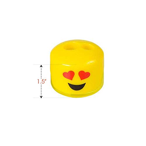 ArtCreativity Emoticon Sharpeners for Kids, Bulk Pack of 24, - Product Imagery