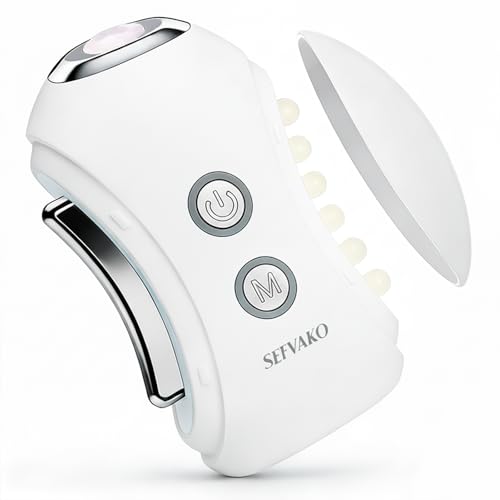 Face Massager Tool with Red Light Therapy for Face Jade Rose - SEFVAKO Official Imagery - 1
