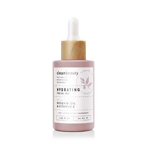 Clean Beauty Hydrating Rose Petal Facial Oil with Rosehip Oil & - Product Imagery