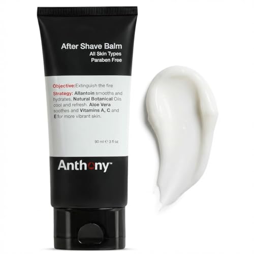 Anthony After Shave Balm for Men, Cooling & Hydrating Lotion with Vitamins A, C & E, Aloe Vera & Botanical Extracts, 3 fl oz, Aftershave Soothes, Moisturizes & Nourishes Skin, Reduces Razor Burn - Anthony Official Product View 1