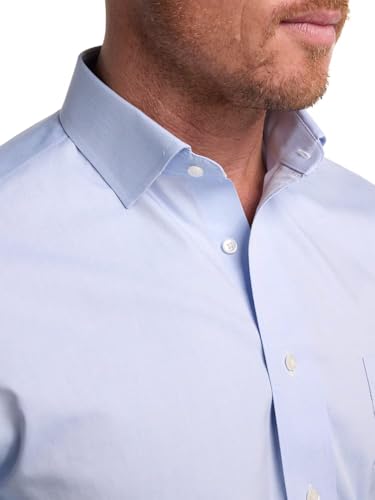 Paul Fredrick Men's Non-Iron Pinpoint Spread Collar Button Cuffs - Product Imagery