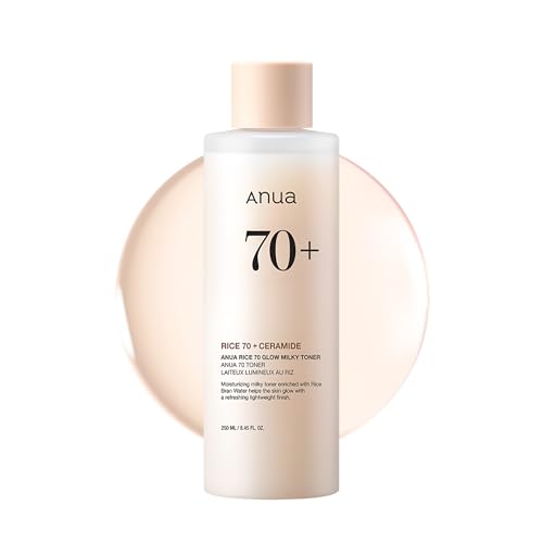 Anua Rice 70 Glow Milky Toner, Non Comedogenic, Korean Skincare, - Product Imagery