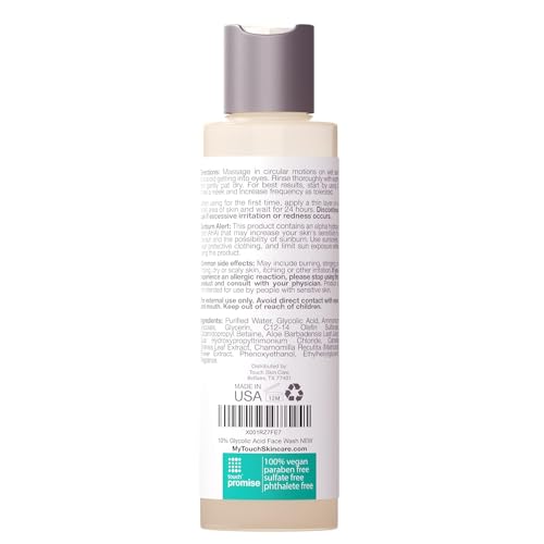 10% Glycolic Acid Face Wash - Exfoliating, Non Drying & Foaming - Product Imagery