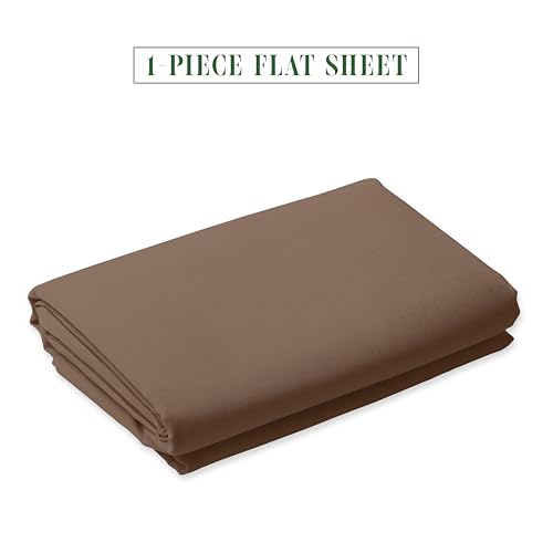 Luxury Flat Sheet on Amazon Elegant Comfort Wrinkle-Free 1500 - Product Imagery