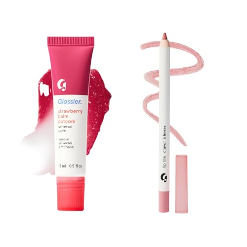 Glossier Lip Duo Strawberry Balm Dotcom Hold Liner 2 Count - Glossier Official Imagery - 1