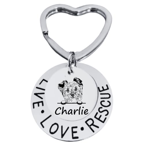 Infinity Collection Personalized Dog Rescue Keychain – - Product Imagery
