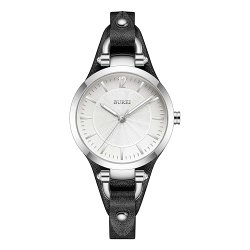BUREI Women Watches Simple Leather Strap Watch Analog Quartz - Product Imagery