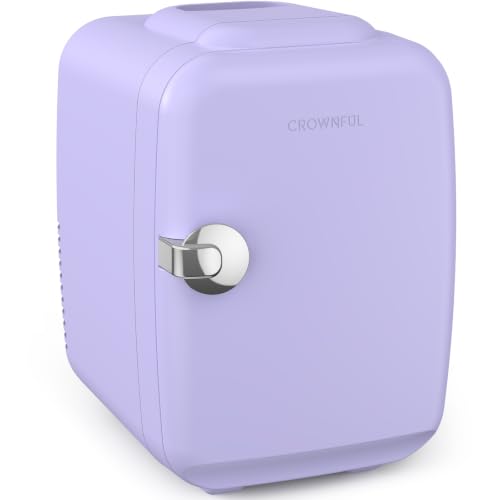 CROWNFUL Mini Fridge, 4 Liter/6 Can Portable Cooler and Warmer - Product Imagery