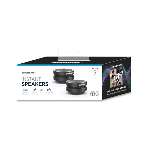 PocketTunes Bone‑Conduction Bluetooth Speakers – 2‑Pack Mini - Product Imagery