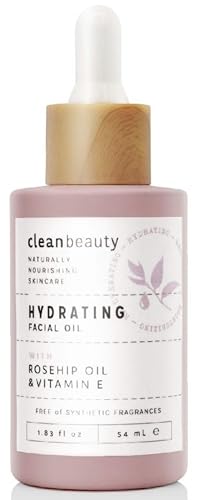 Clean Beauty Hydrating Rose Petal Facial Oil with Rosehip Oil & - Product Imagery