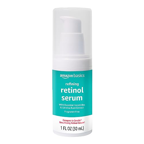 Amazon Basics Retinol Serum for Face, Pore Minimizer, Fast - Product Imagery