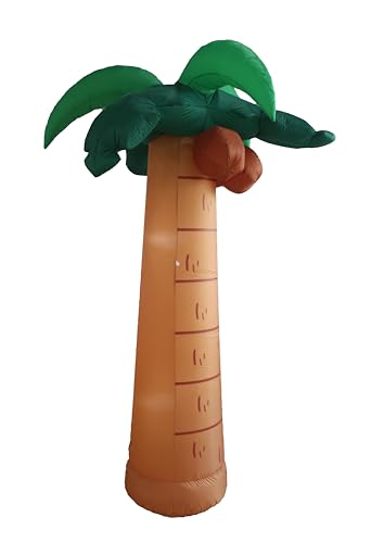 8 Foot Tall Jumbo Summer Party Inflatable Palm Tree with Coconuts - Product Imagery