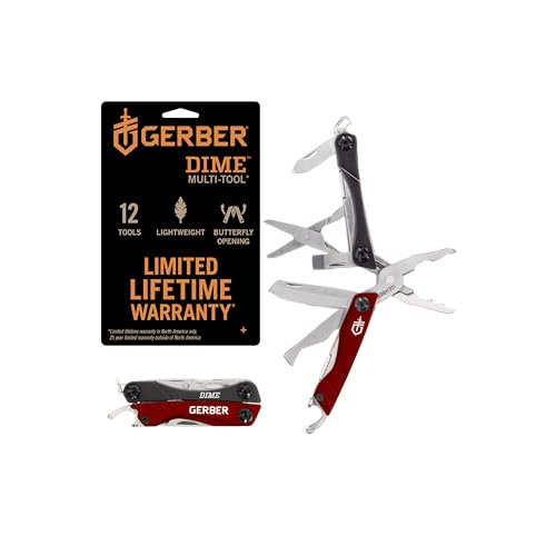 Gerber Dime 12-in-1 Mini Multitool Pliers, Pocket Knife, Bottle - Product Imagery