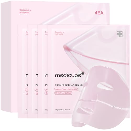 medicube Jelly Gel Mask with Salmon DNA PDRN Pink Collagen, 4EA - Product Imagery