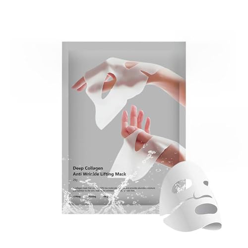 Collagen Face Mask 5 Pack, Korean Hydrating Sheet Mask for - Product Imagery