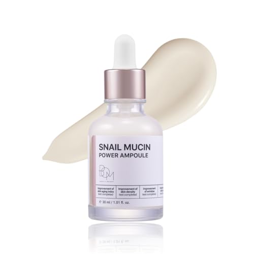 BOM Snail Mucin Power Ampoule 1.01 Fl Oz, 80% Snail Filtrate, - Product Imagery