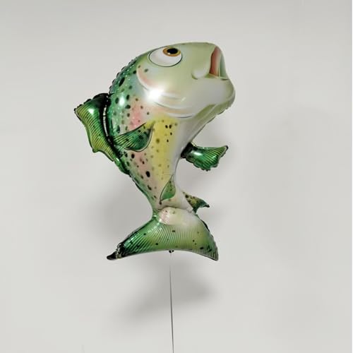 Realistic Fish Foil Balloons 4 Pack for Fishing Party - Product Imagery