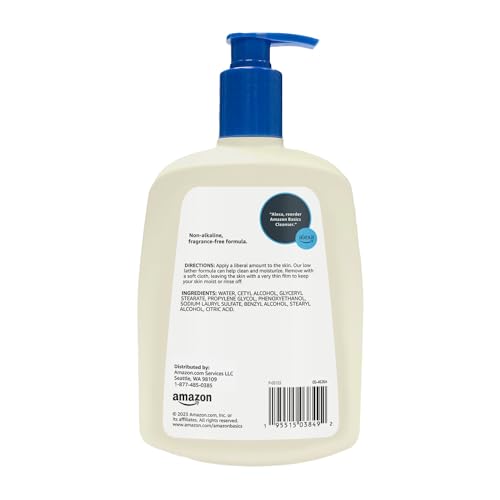 Amazon Basics Daily Facial Cleanser, Face Wash, Fragrance Free, - Product Imagery