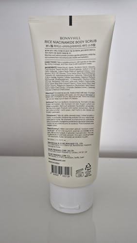 Rice Niacinamide Body Scrub, Exfoliating Cream for Softer Skin, - Product Imagery