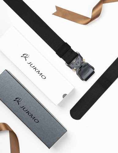 JUKMO Tactical Belt, Military Hiking Rigger 1.5" Nylon Web Work - Product Imagery