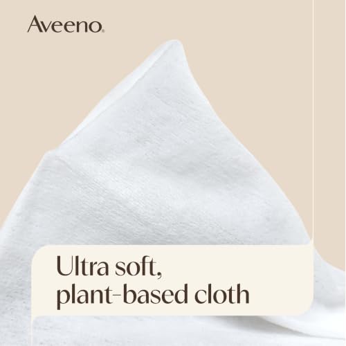 Aveeno Calm + Restore Unscented Makeup Remover Wipes, - Product Imagery