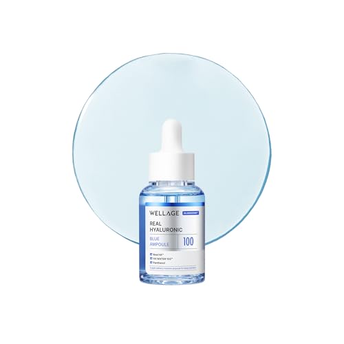 WELLAGE Real Hyaluronic Blue Ampoule 100, Korean Skincare, Fragrance Free - WELLAGE Official Product View 1