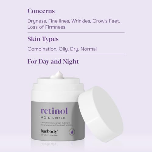 Baebody Made in USA Retinol Cream for Face - With Jojoba Oil & - Product Imagery