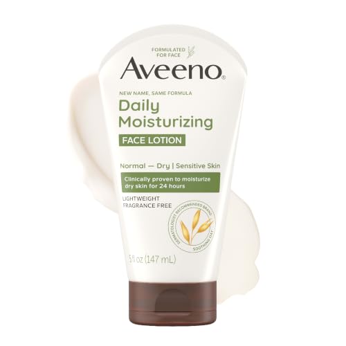 Aveeno Daily Moisturizing Face Lotion, Fragrance-Free, 5 oz - Product Imagery