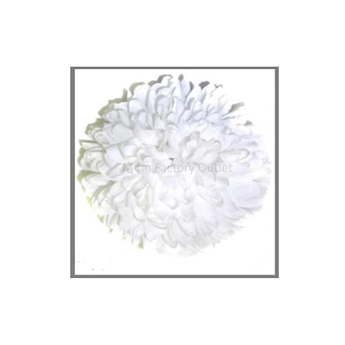 Homecoming Mum Flower 7.5" White Homecoming Mum Supplies - Product Imagery